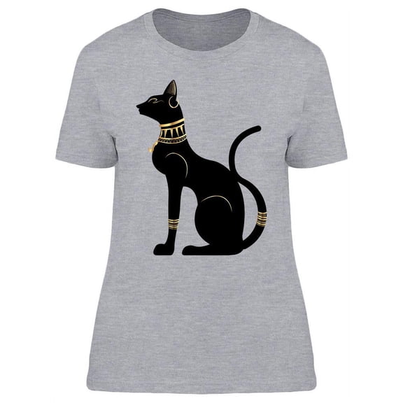 Black Egyptian Cat   T-Shirt Women -Image by Shutterstock, Female Large