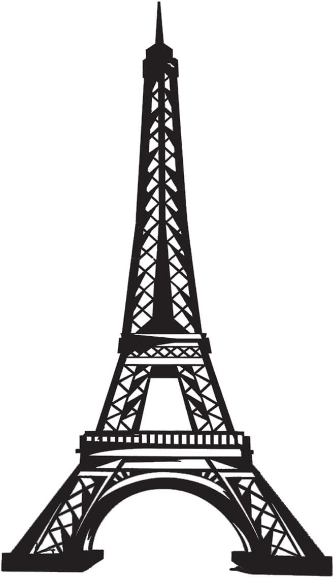 Black Eiffel Tower Lifesize Cardboard Standup, s Decoration - Walmart.com