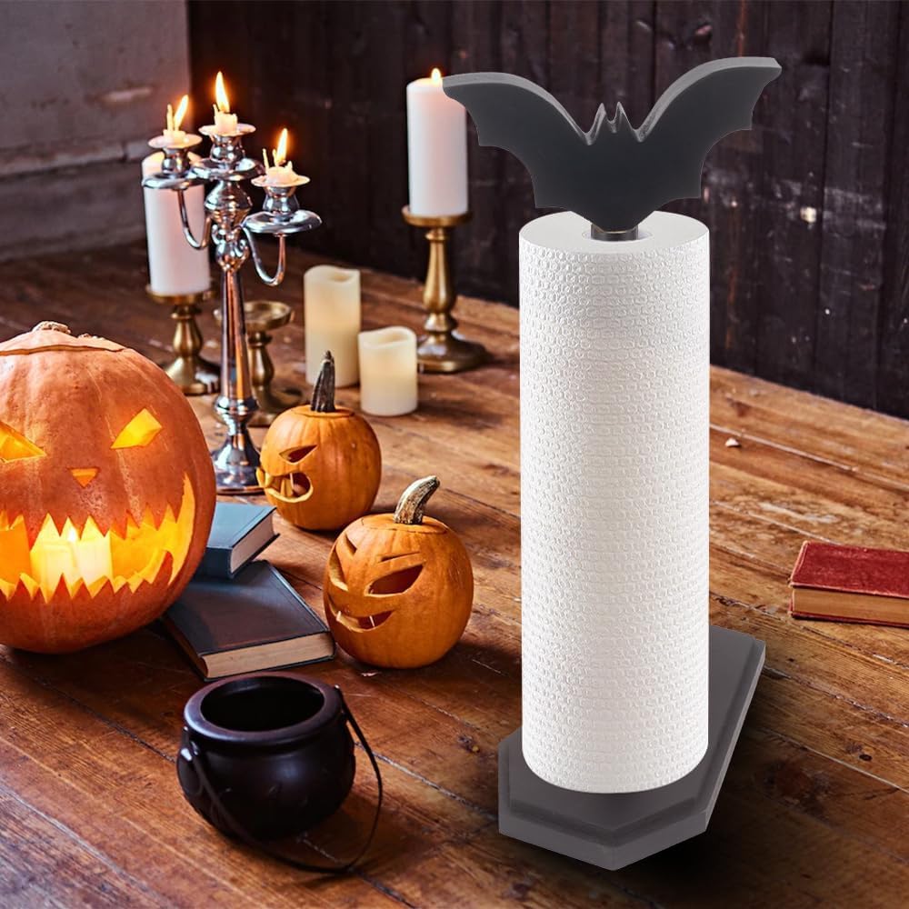 Black Eight Bat Paper Towel Holder, Paper Towel Roll Holder for Kitchen ...