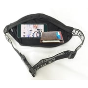 Black Elastic Adjustable Length Invisible Storage Belt for outdoor storage for keys, phones, wallets, etc. for running, biking, walking, sports, outdoors