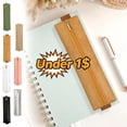thumbnail image 1 of Black Elastic Attachable Notebook Pencil Pouch with Zipper Closure, Slim Portable Pen Case for Planners Journals, Multi-Use Organizer for Pens Office Supplies and Small Accessories, 1 of 7
