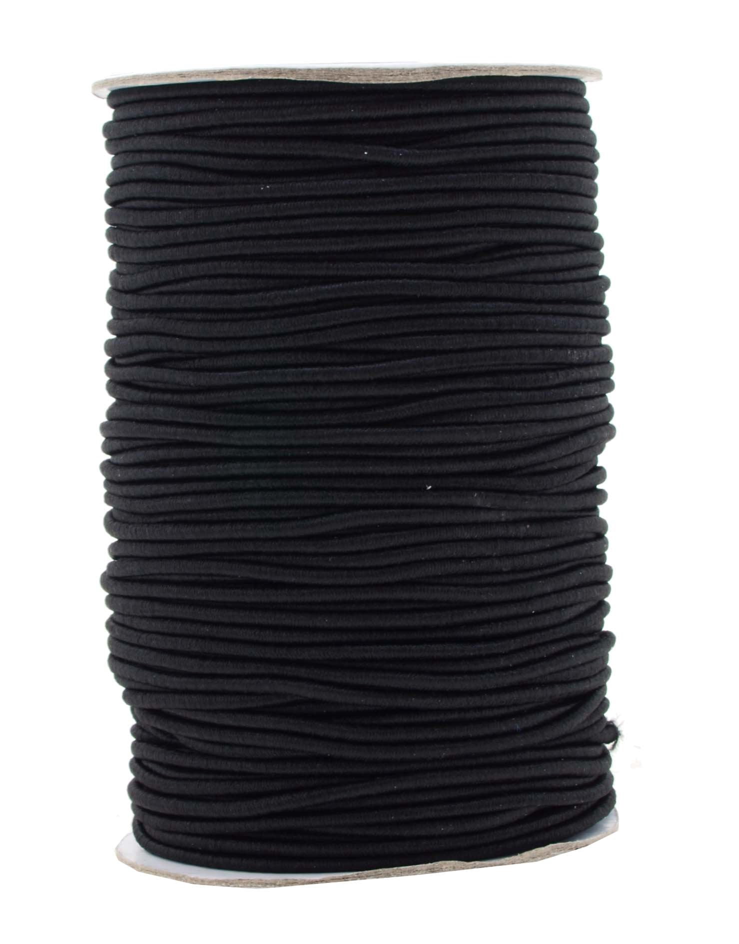 Black Elastic Cord 2mm for Jewelry Making, Stretchy String for ...