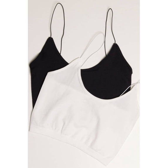 Ragstock Black Elastic Strap Seamless Bralette