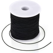 Artrylin Black Elastic String for Bracelets 1.5 mm Elastic Cord Thread for Jewelry Making 100 Meters