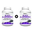 thumbnail image 1 of Black Elderberry Capsules with Echinacea, Turmeric, Garlic, Zinc, Vitamins C, E, B6, Probiotics and L-Glutamine (2-Pack), 1 of 7