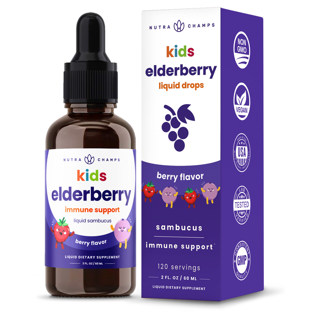 Black Elderberry for Kids Liquid Drops 101 Extract Sambucus