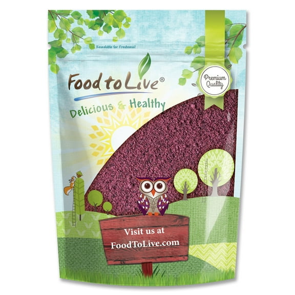 Black Elderberry Juice Powder, 1 Pound  Kosher, Raw, Vegan  by Food to Live