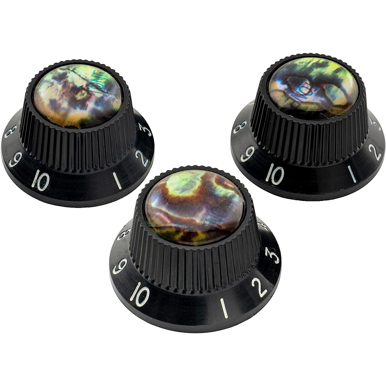 Black Electric Guitar Custom Control Speed Dial Knobs Black Strat ...