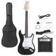 Black Electric Guitar Full Size with 10W Amp, Case and Accessories Pack