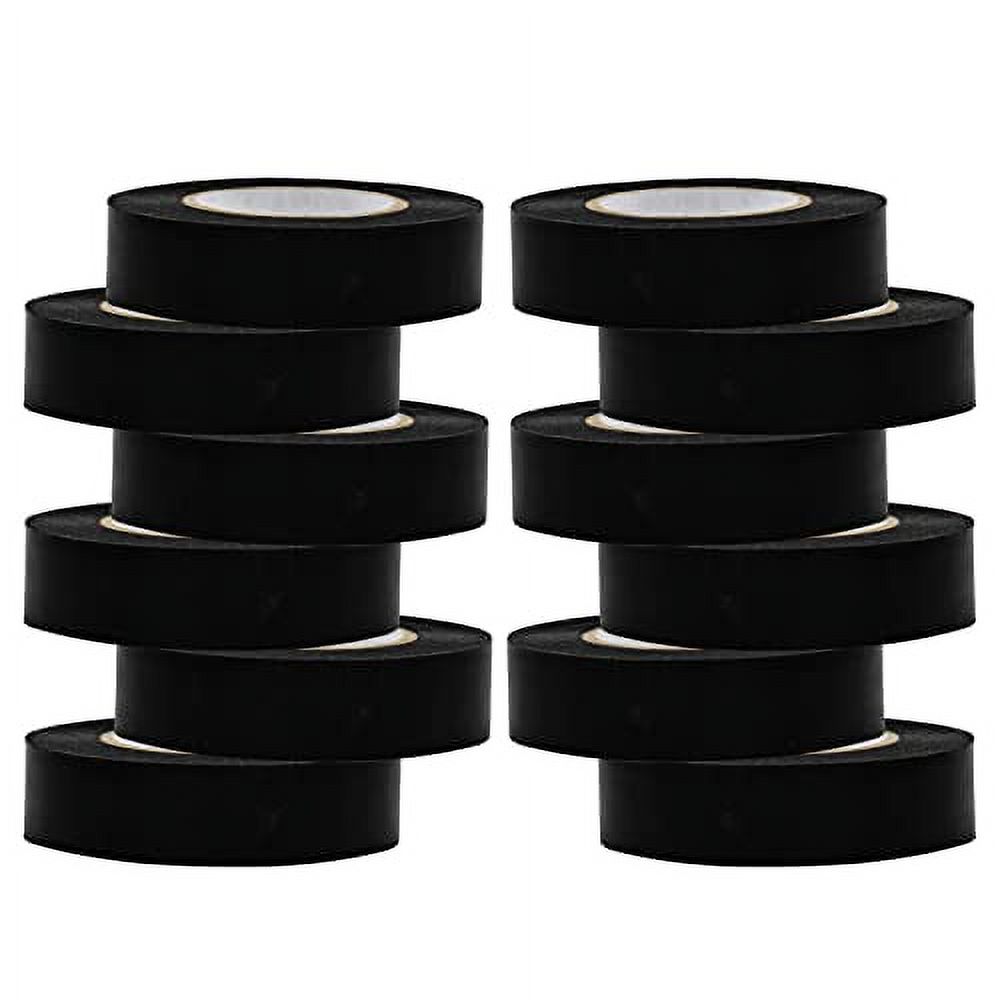 Black Electrical Tape 12 Pack, .75 In X 66 Ft, Bulk Industrial Grade
