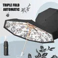 thumbnail image 1 of Black Elegant Umbrella UV Women Parasol Travel 2 Layers Foldable,3 Fold Manual, 1 of 2