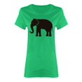 thumbnail image 1 of Black Elephant Silhouette Shaped T-Shirt Women -Image by Shutterstock, Female Small, 1 of 2