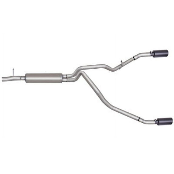 Black Elite Cat-Back Dual Split Exhaust System, Stainless Fits select: 2011-2016 FORD F350, 2011-2016 FORD F250 SUPER DUTY