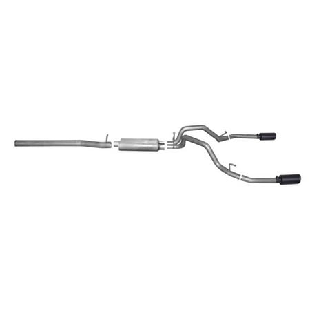 Black Elite Cat-Back Dual Split Exhaust System, Stainless Fits select: 2015-2020 CADILLAC ESCALADE