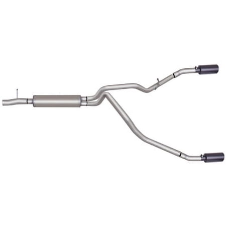 Black Elite Cat-Back Dual Split Exhaust System, Stainless Fits select: 2017 FORD F250, 2017 FORD F350