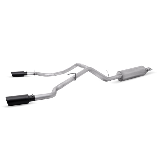 Black Elite Cat-Back Dual Sport Exhaust System, Stainless Fits select ...