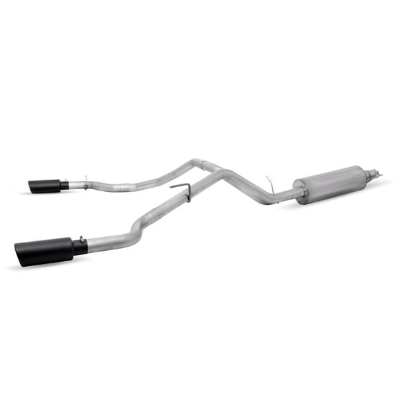 Black Elite Cat-Back Dual Sport Exhaust System, Stainless Fits select: 2019-2023 FORD RANGER