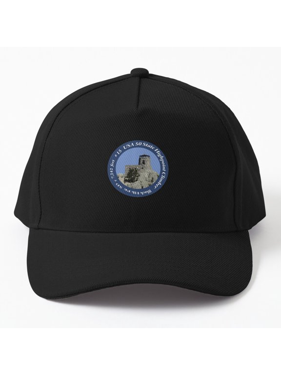 Black Elk Peak SD Baseball Hat, 15 of 50 States Highpoint Climber Design, Classic Cap