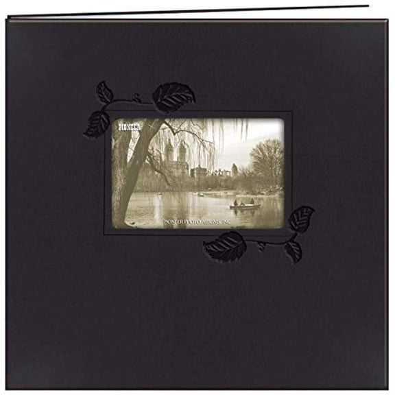 Black Embossed IVY E-Z LOAD 12x12 Scrapbook by Pioneer - 12x12