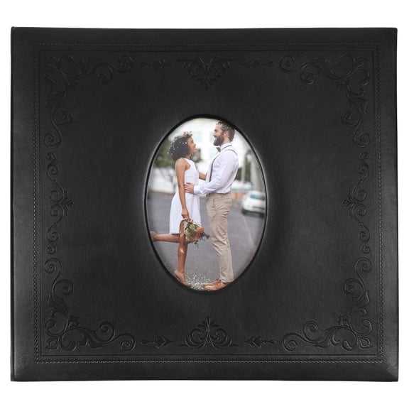 Recollections Black Embossed Scrapbook Album
