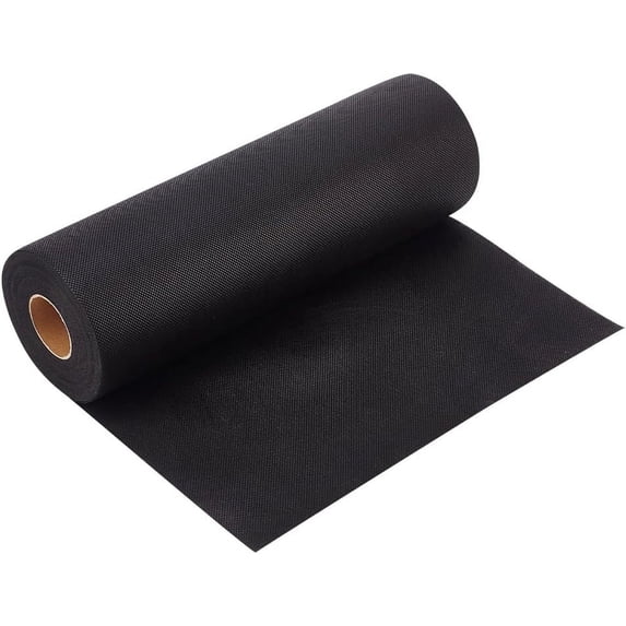 Black Embroidery Stabilizer 12 Inchx25 Yards Cut Away Embroidery Stabilizer 0.2mm Thick Water Soluble Stabilizer for Machine Embroidery DIY Luggage Construction Decoration 1roll