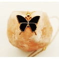 thumbnail image 1 of Black Enamel Butterfly Necklace, Gold Tone, 1 of 4