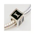 thumbnail image 1 of Black Enamel Letter "I" Bead Charm, 1 of 2