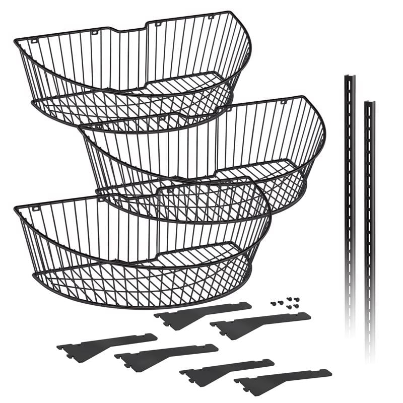 Lavi Black Aluminum and Metal Storage Basket