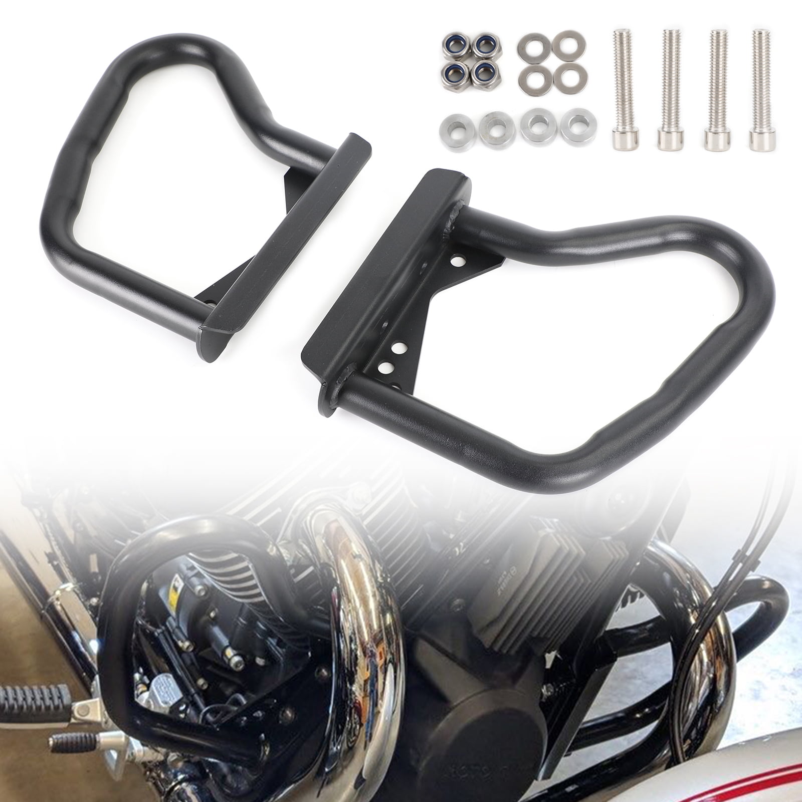 Black Engine Guard Crash Protector For Moto Guzzi V7 II V7III V9 Series