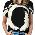thumbnail image 1 of Black Ensō / Japanese Zen Circle Print O-Neck Off-The-Shoulder Top Short-Sleeved T-Shirt Ladies Streetwear Enso Zen Zen Circle, 1 of 4