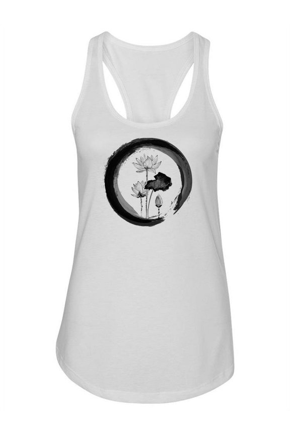 Black Enso Zen Circle Tank Women -Image by Shutterstock, Female Small