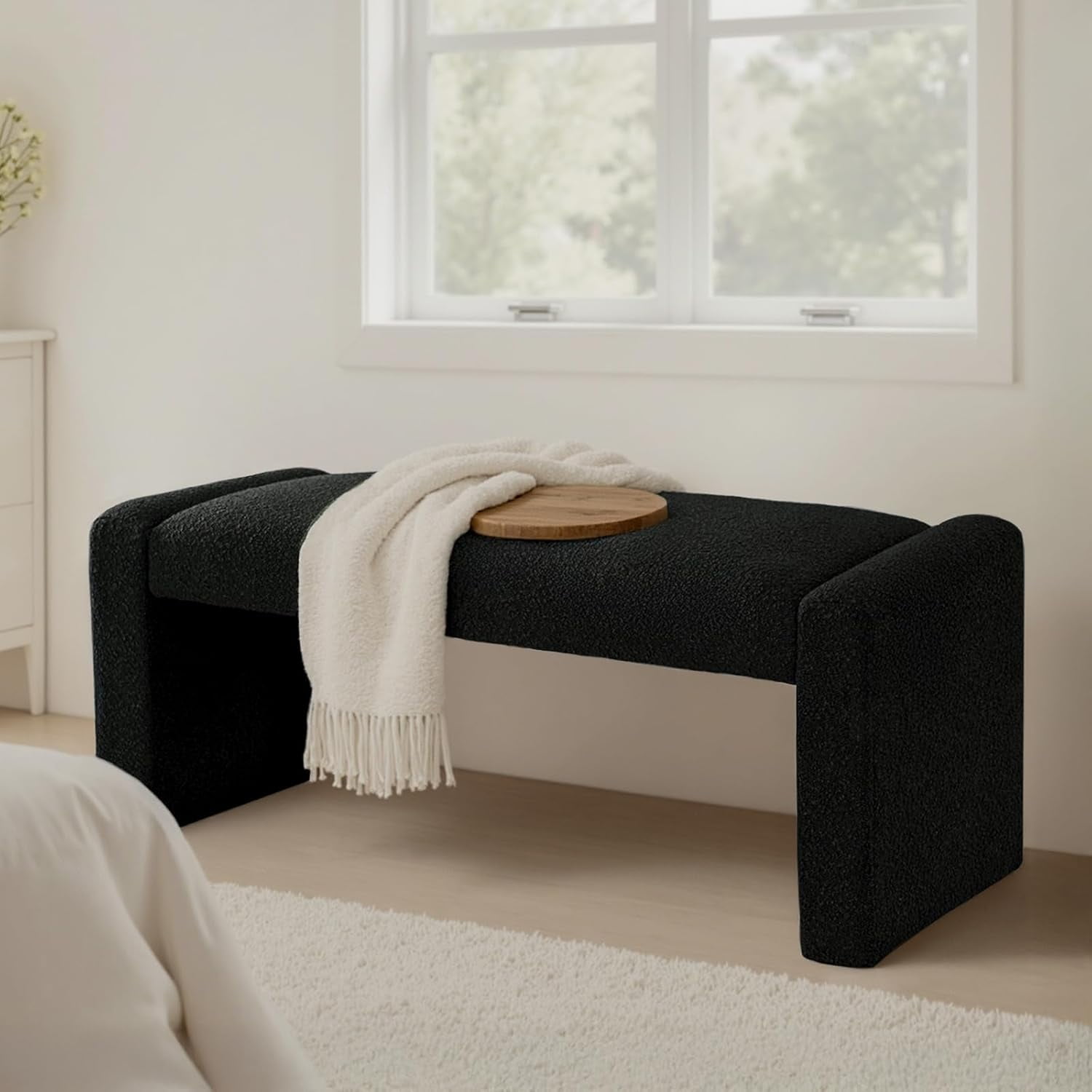 Black Entry Way Benchnull