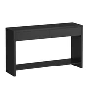 HOOBRO Console Table with 2 Drawers and Open Shelf, Black