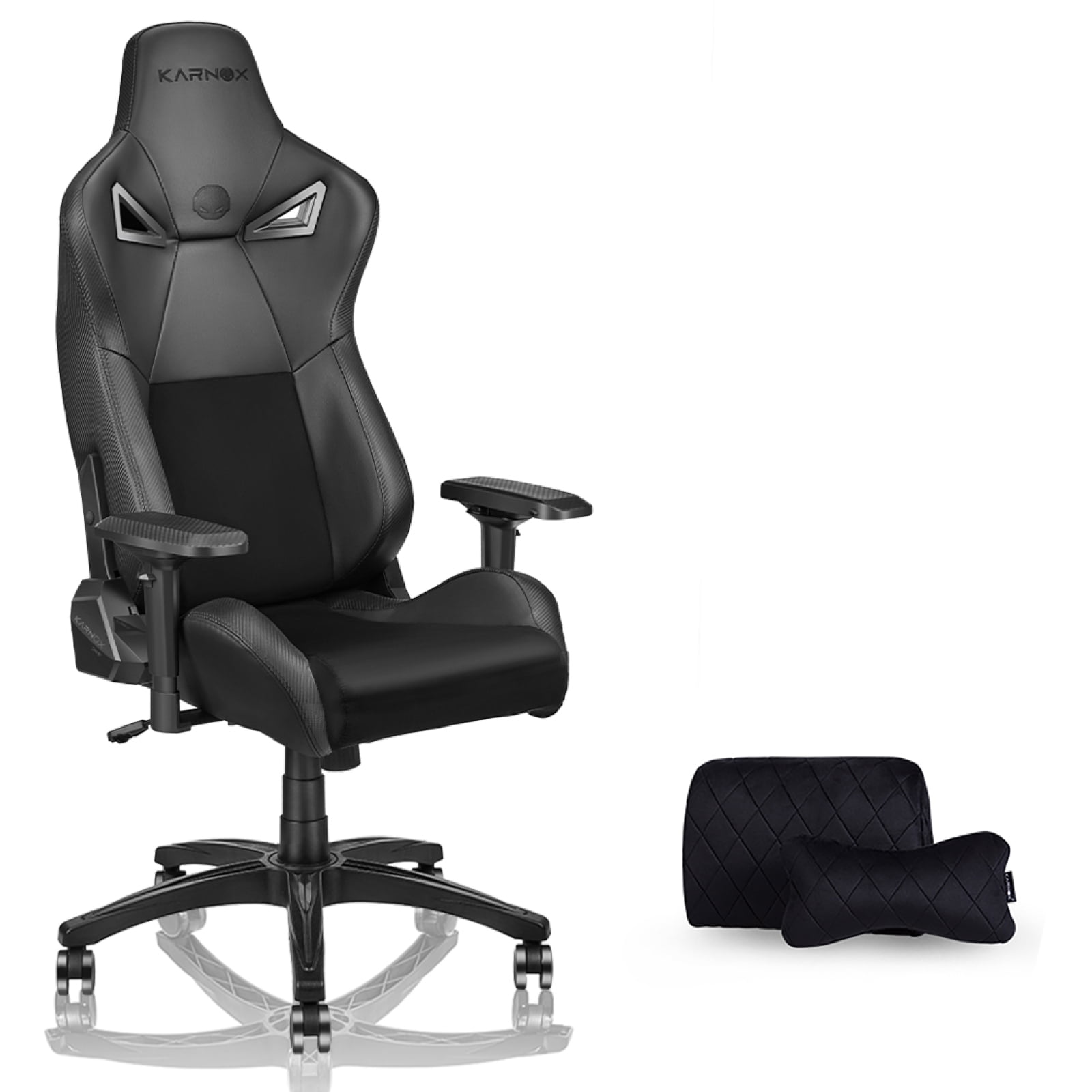 Black Ergonomic Gaming Chair with Lumbar Support, PU Leather Racing Style, Tall Swivel Back