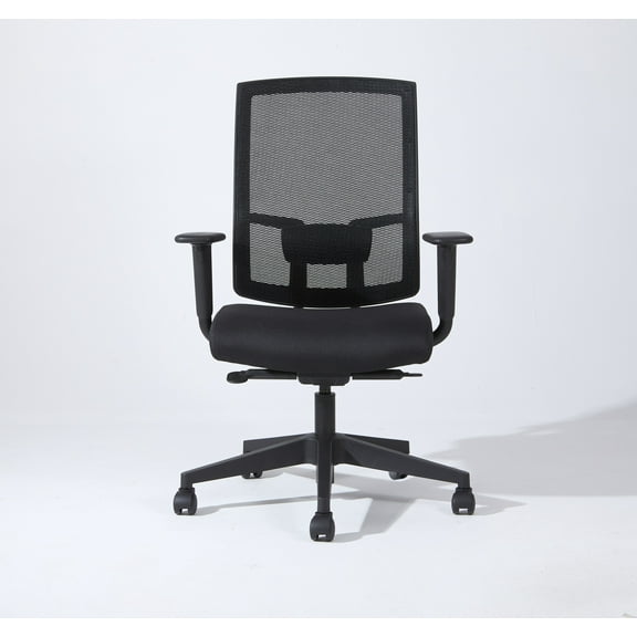 Black Ergonomic Mesh Office Chair - High Back Task Chair with Adjustable Arms, 20.5"W X 21.5"D X 39.17"H