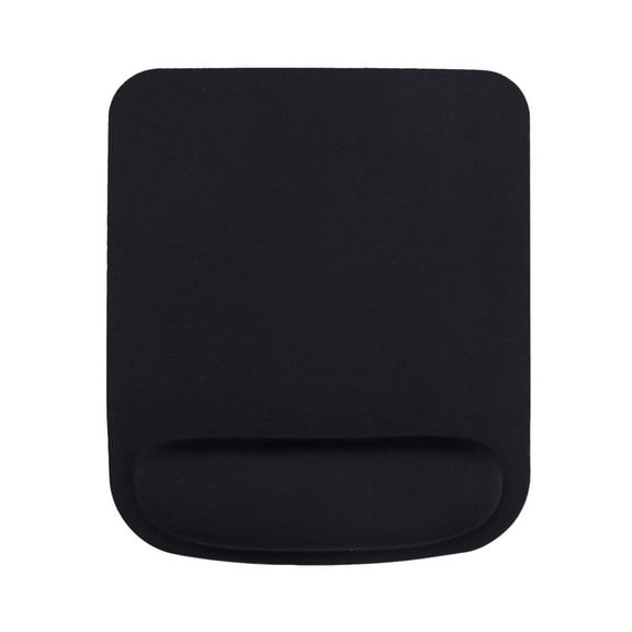 Black Ergonomic Mouse Pad With Wrist Support - Non Slip Rubber Base Desk Mat For Office Computer - Comfortable Extended Keyboard Mousepad - 9.8X8.3 Inches - 0.29 Lbs