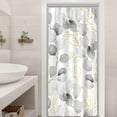 thumbnail image 1 of Black Eucalyptus Shower Curtain, Abstract Black and Gold Spring Botanical Shower Curtain Set with Hooks Waterproof Fabric Watercolor Plant Leaves Bathroom Decor, 72x72 Inch, 1 of 6