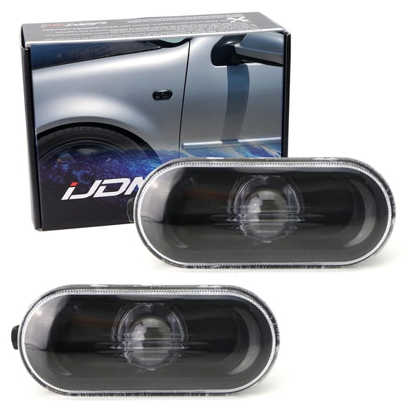 Black Euro Fender Side Marker Repeater Lamp Lens For Volkswagen 1999-04 MK4 Golf Jetta Bora, 1998-04 B5/B5.5 Passat, 1999-03 GTI R32, 1998-03 Beetle