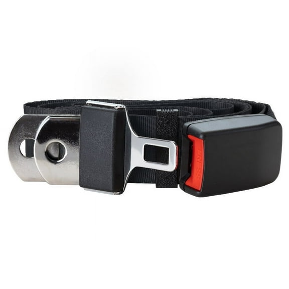 Black European Style Lap Seat Belt W/ Hardware RetroBelt Seatbelt Safety Classic