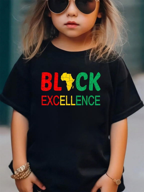 Black Excellence Black History Month BHM Men Woman kidsCotton Soft Graphic Tee Breathable Playwear T-Shirt