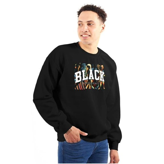 Black Excellence Walk Silhouette Sweatshirt for Men or Women Brisco Brands M