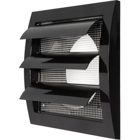 Repa Market 4” Inch Black Plastic Exhaust Air Vent Cover with Flaps and Mesh – Dryer Vent