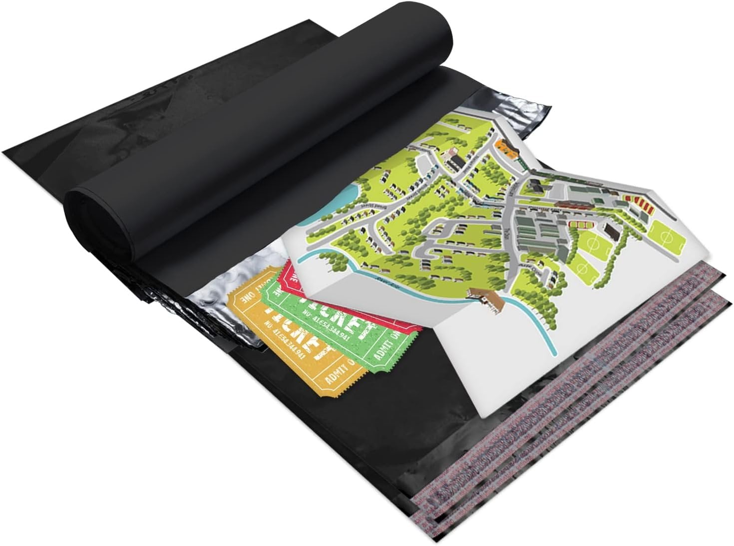 Black Expansion Poly Mailers Bags, 19 x 24 Inches. 50 Pack Poly