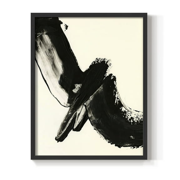 Black Expression I in Paper Solid Wood 11 x 14 Framed Print