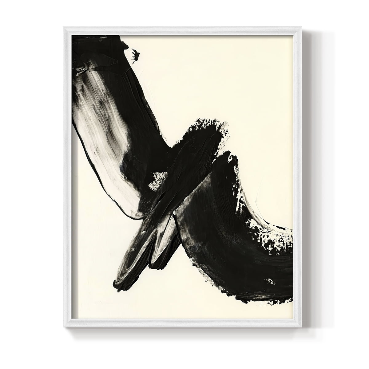 Black Expression I in Paper Solid Wood 11 x 14 Framed Print