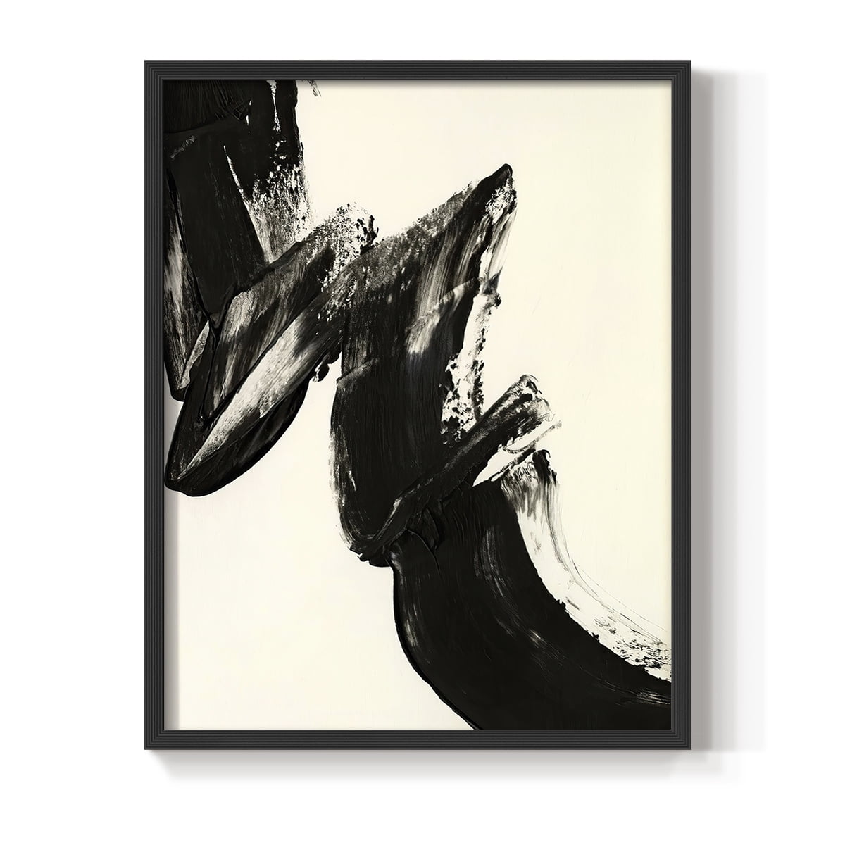 Black Expression II in Black Solid Wood 22 x 28 Framed Print