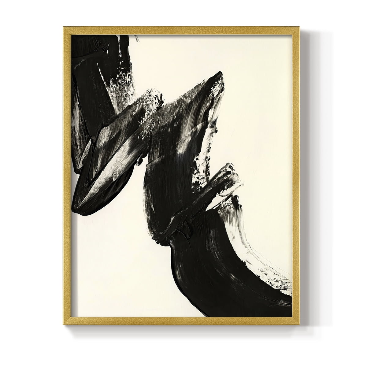 Black Expression II in Gold Solid Wood 16 x 20 Framed Print
