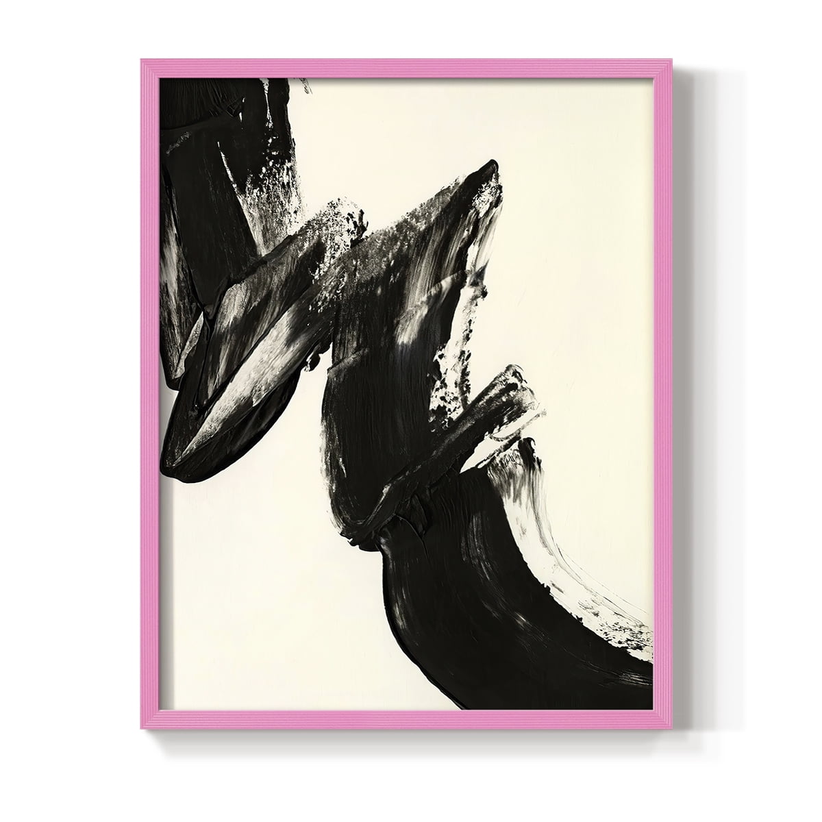 Black Expression II in Pink Solid Wood 8 x 10 Framed Print