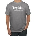thumbnail image 1 of Black Expression Try Me. Malcolm X 1963 Men's Graphic T-Shirt, Heather Grey, Small, 1 of 3