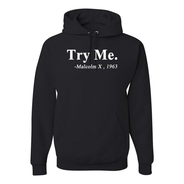 Expression Tees Hoodie Try Me Malcolm Adult Black Small 